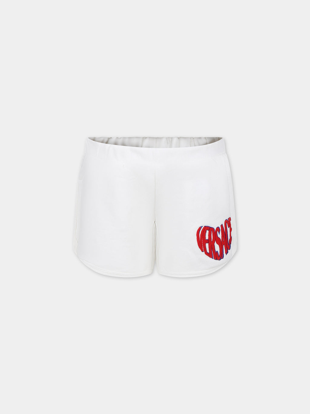 White shorts for girl with Versace logo